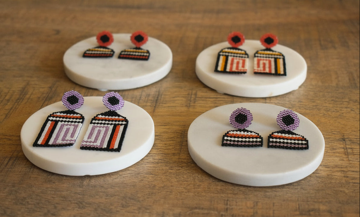 Tiahuanacu Long Earrings