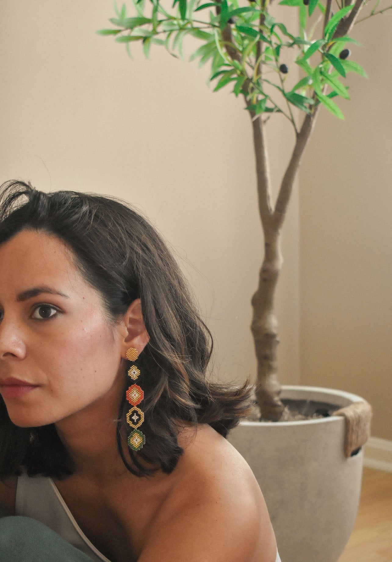 Jama Coaque Long Earrings