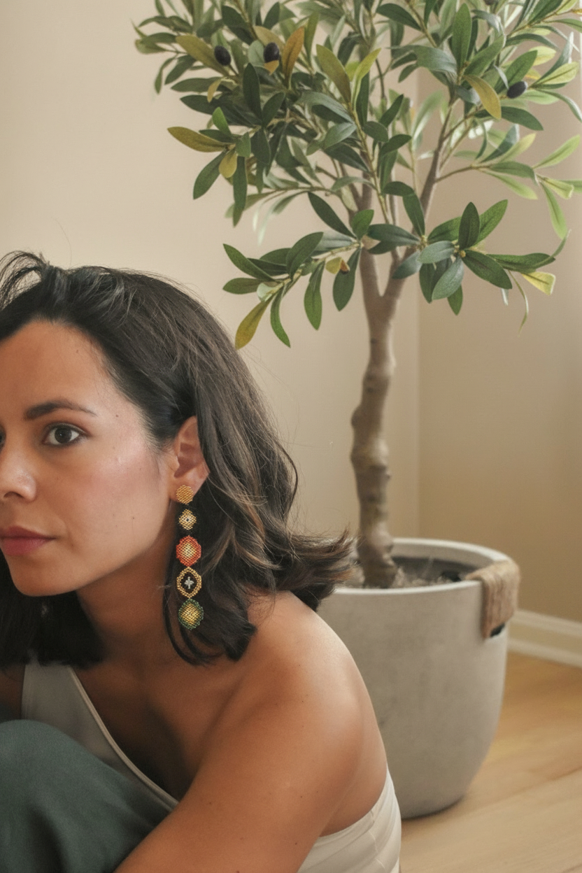 Jama Coaque Long Earrings