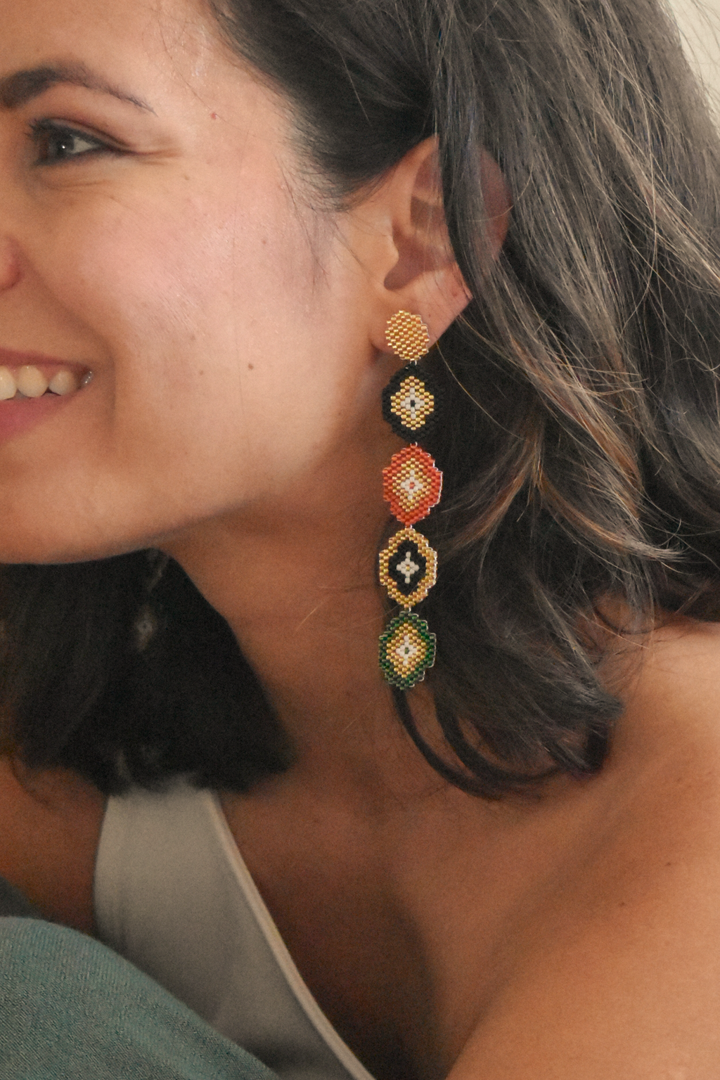 Jama Coaque Long Earrings