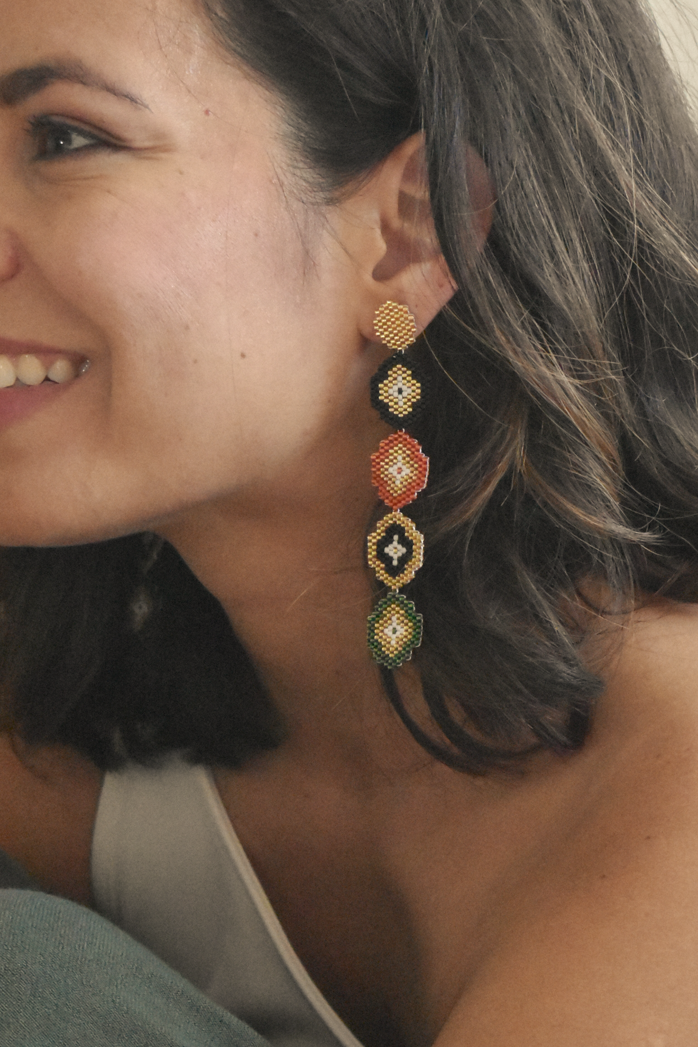 Jama Coaque Long Earrings