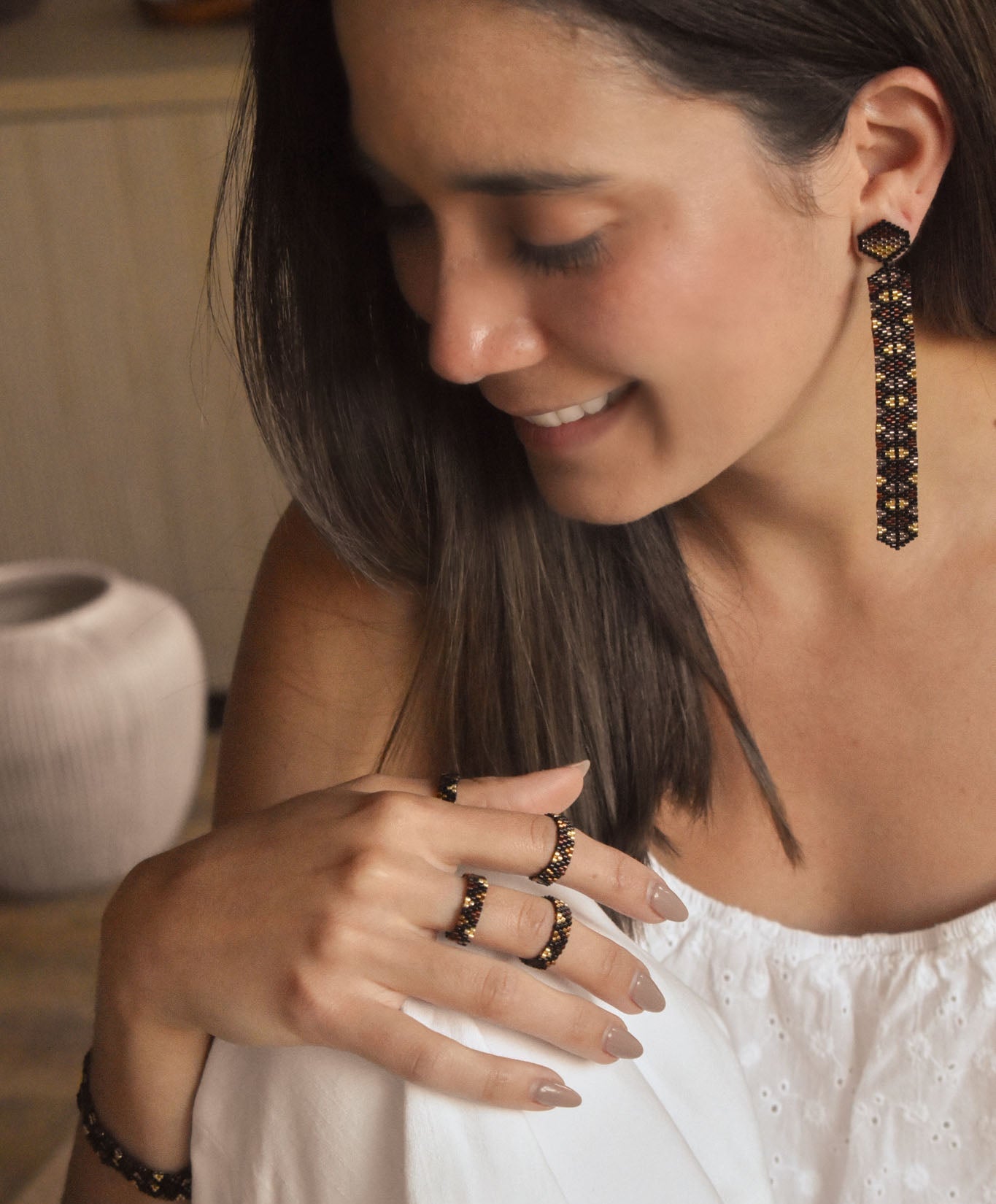 Chibcha Long Earrings