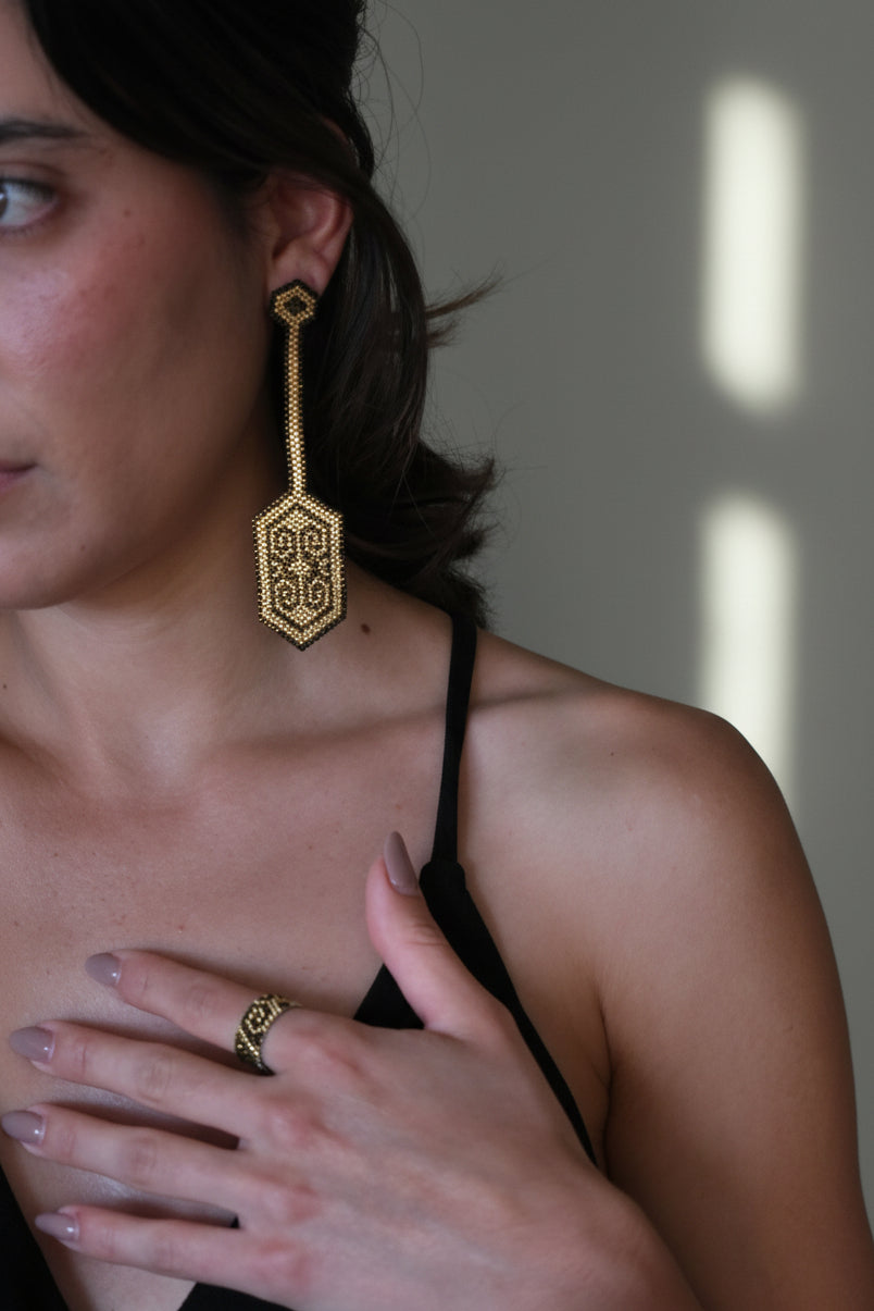 Nazca Long Earrings