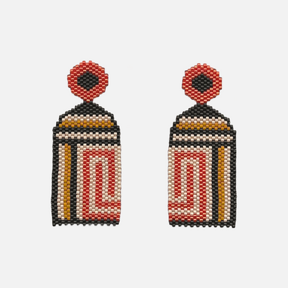 Tiahuanacu Long Earrings