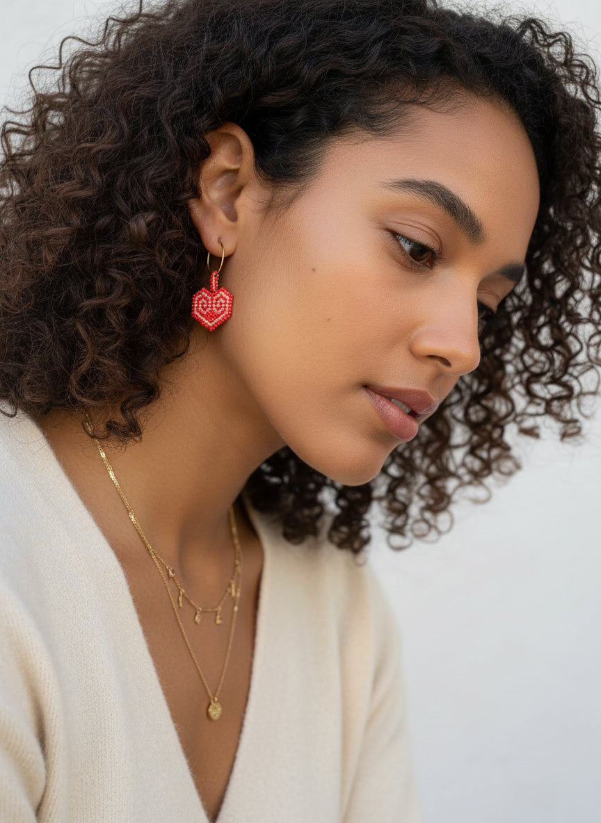 Nazca Heart Earrings