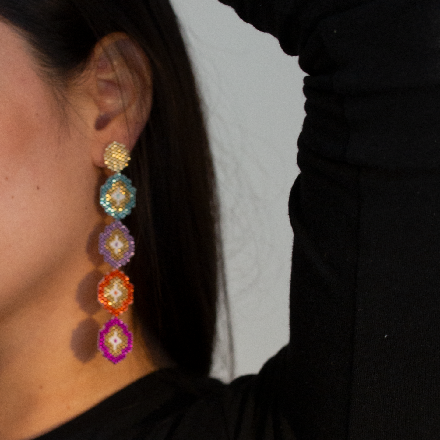 Jama Coaque Long Earrings