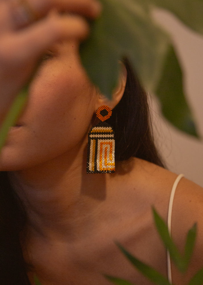 Tiahuanacu Long Earrings